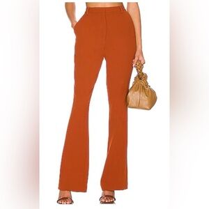 NBD x Revolve Dante Flare Trouser Burnt Orange Rust XS 26” waist